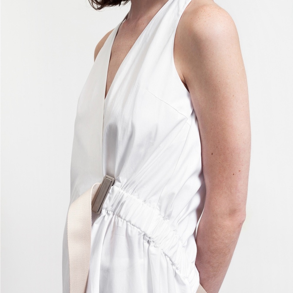 Acne Studios SS16 Chen Poplin White Wrap Dress
